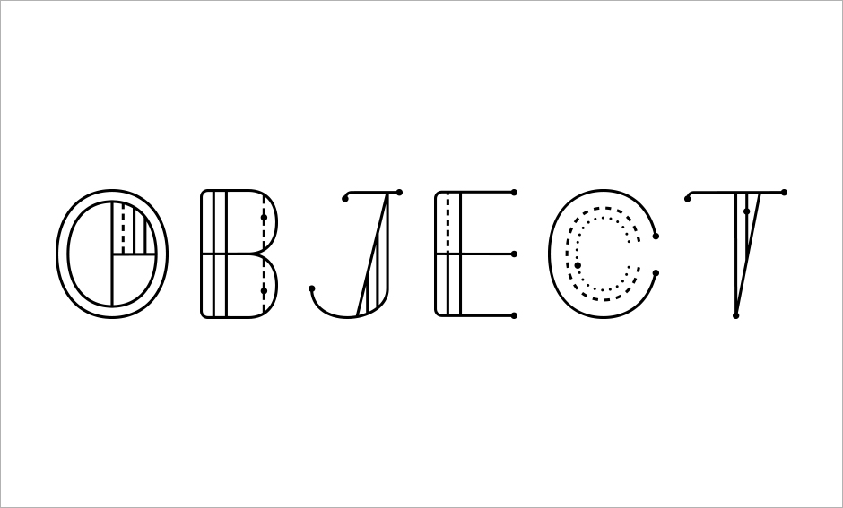 Original font design - OBJECT